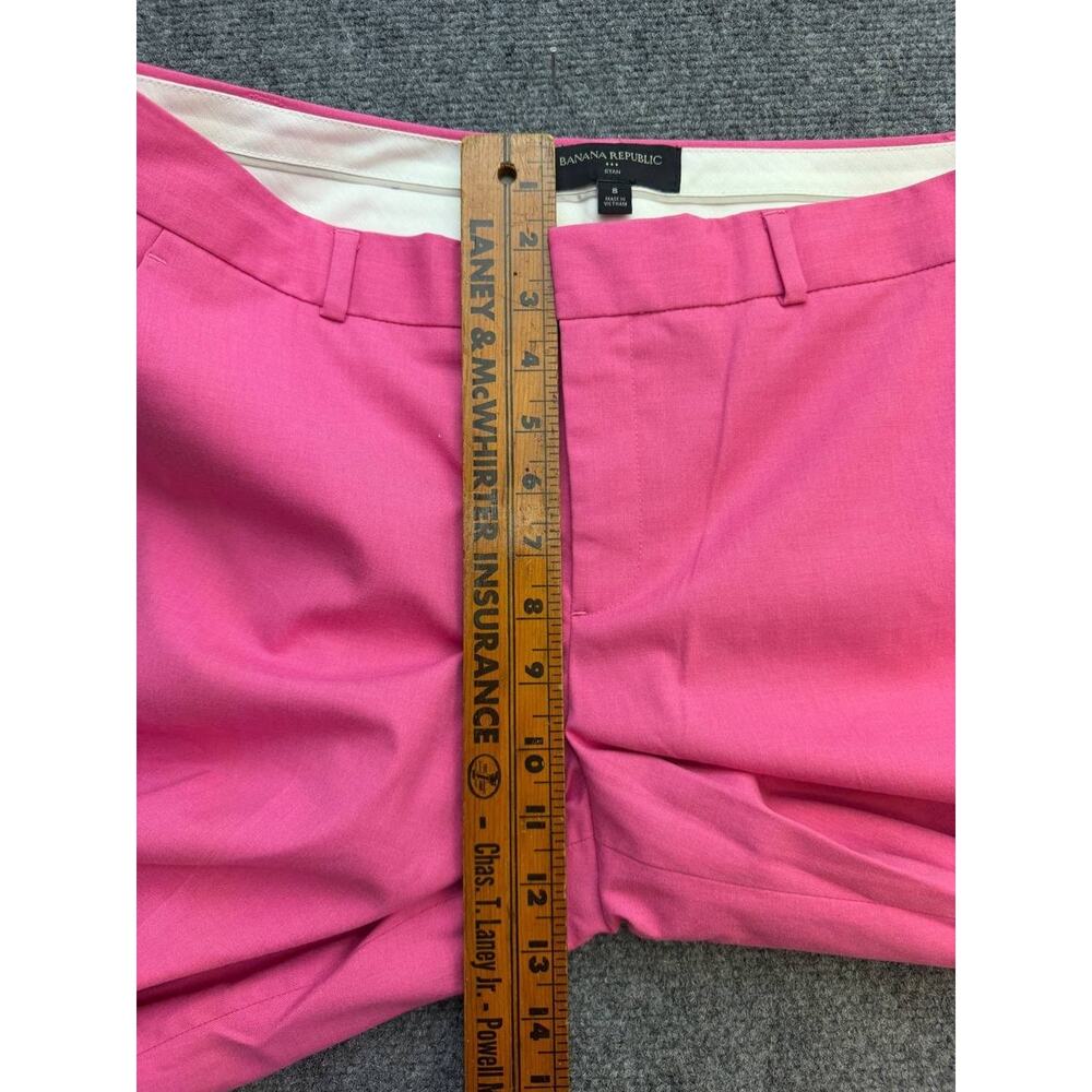 Banana Republic Ryan Women's Size 8 Pink Stretch Straight Leg Dress Pants - Picture 9 of 11